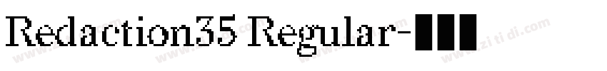 Redaction35 Regular字体转换